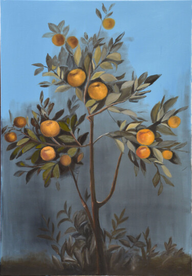Malerei mit dem Titel "Orange tree" von Anna Brazhnikova, Original-Kunstwerk, Öl