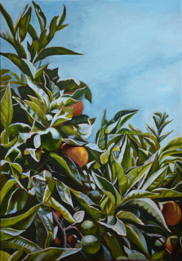 Peinture intitulée "How many oranges ar…" par Anna Brazhnikova, Œuvre d'art originale, Huile Monté sur Châssis en bois