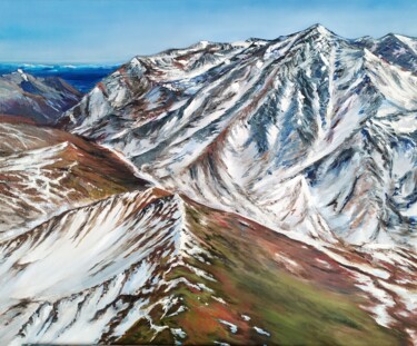 Картина под названием "Горы зовут" - Anna Bychkova, Подлинное произведение искусства, Масло