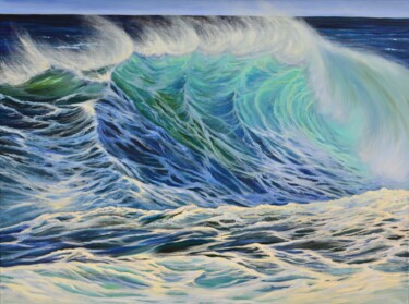 Картина под названием "Морская прогулка" - Anna Bychkova, Подлинное произведение искусства, Масло