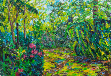 Картина под названием "Magical forest" - Anna Churyukina, Подлинное произведение искусства, Масло