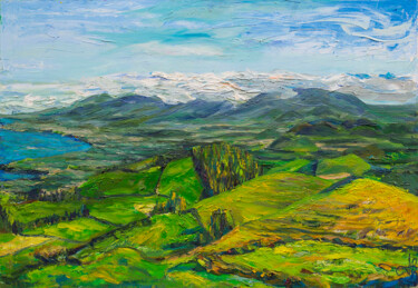Malerei mit dem Titel "The vastness of San…" von Anna Churyukina, Original-Kunstwerk, Öl
