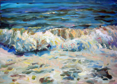Картина под названием "wave" - Anna Churyukina, Подлинное произведение искусства, Масло