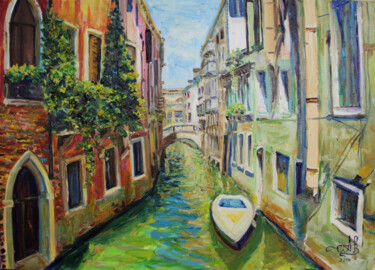 Pittura intitolato "Venice 2014" da Anna Churyukina, Opera d'arte originale, Olio