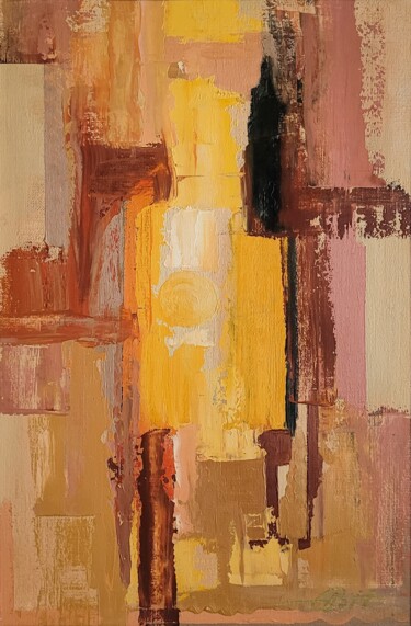 Painting titled "Golden hour" by Anna Colt, Original Artwork, Oil