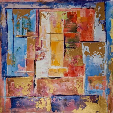 Painting titled "Collage of Colors" by Anna Colt, Original Artwork, Acrylic