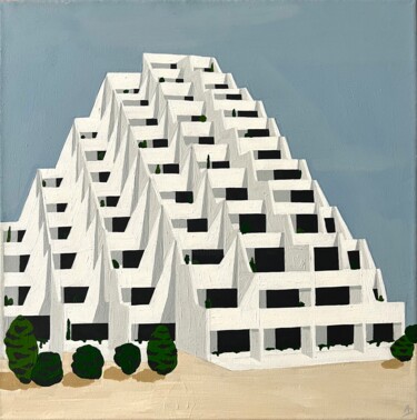 Peinture intitulée "Pyramide Babylone" par Anna D., Œuvre d'art originale, Acrylique Monté sur Châssis en bois