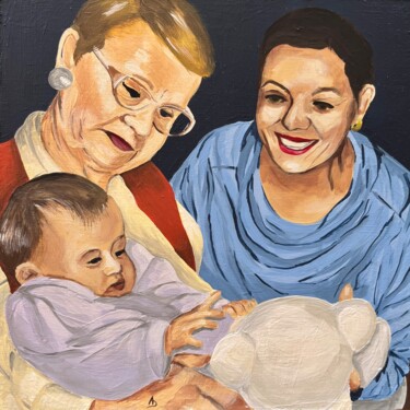 Malerei mit dem Titel "Trois générations" von Anna D., Original-Kunstwerk, Acryl