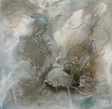 Painting titled "Rebirth" by Anna Dora, Original Artwork, Oil Mounted on Wood Stretcher frame