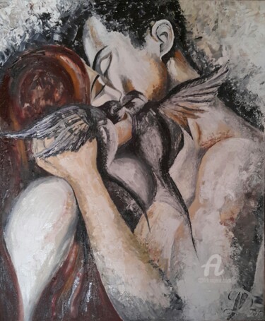 Картина под названием "Идеальная тишина" - Анна Доценко, Подлинное произведение искусства, Масло