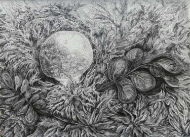 Dessin intitulée "First frost" par Anna Duyunova, Œuvre d'art originale, Autre