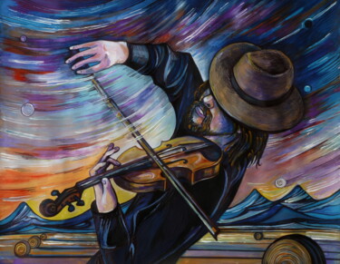Drawing titled "Alberta Fiddler" by Anna Duyunova, Original Artwork, Other