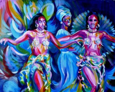 Painting titled "Dancing Panama" by Anna Duyunova, Original Artwork, Acrylic