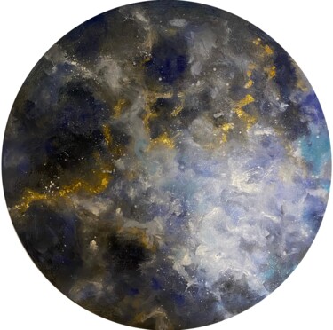 Painting titled "Cold Planet." by Anna Evtushenko, Original Artwork, Acrylic