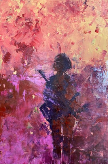 Картина под названием "Girl of War." - Anna Evtushenko, Подлинное произведение искусства, Масло