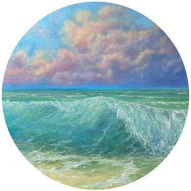 Painting titled "Magical Ocean." by Anna Evtushenko, Original Artwork, Oil