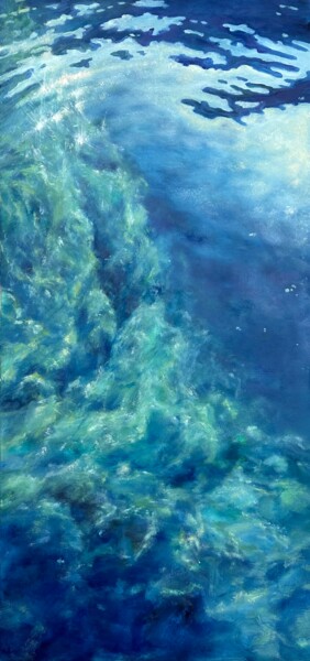 Painting titled "Deep water." by Anna Evtushenko, Original Artwork, Oil