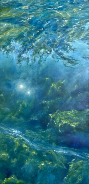 Painting titled "Cool depths." by Anna Evtushenko, Original Artwork, Oil