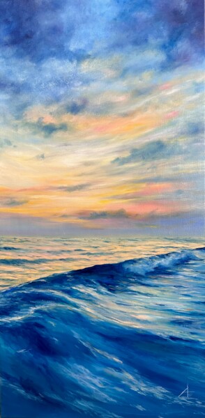 Painting titled "The sky is the colo…" by Anna Evtushenko, Original Artwork, Oil