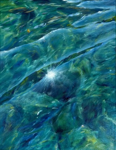 Картина под названием "Glass surface." - Anna Evtushenko, Подлинное произведение искусства, Масло