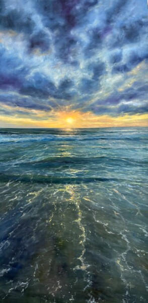 Картина под названием "The departing sun." - Anna Evtushenko, Подлинное произведение искусства, Масло