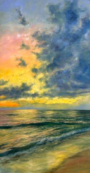 Malarstwo zatytułowany „Tropical sunshine.” autorstwa Anna Evtushenko, Oryginalna praca, Olej
