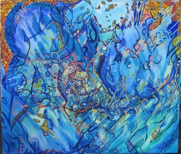 Painting titled "caribbean-sea-70x60…" by Anna Filimonova, Original Artwork