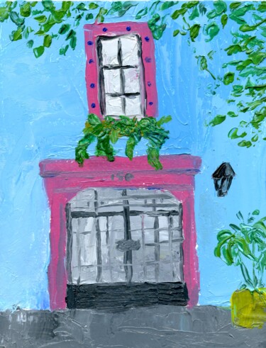 Painting titled "Mexican house" by Anna Filippova, Original Artwork, Oil