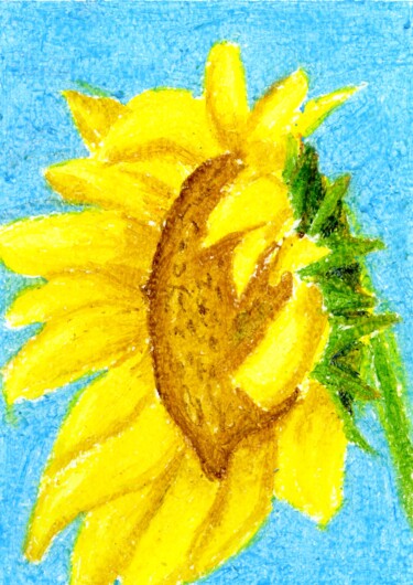 Pintura intitulada "Sunflower" por Anna Filippova, Obras de arte originais, Pastel