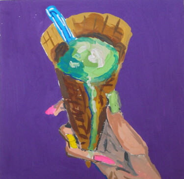 Pintura intitulada "Ice cream" por Anna Filippova, Obras de arte originais, Guache