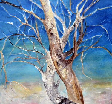 Pintura titulada "Drzewa 2" por Anna Forycka- Putiatycka, Obra de arte original, Oleo