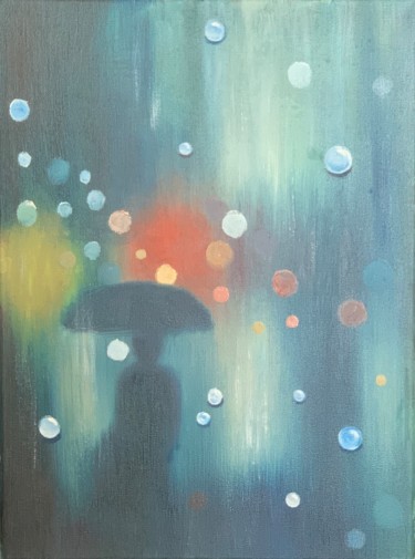 loneliness Painting titled "loneliness" by Anne Gaevskaya, Original Art, Oil Mounted on Stretcher frame