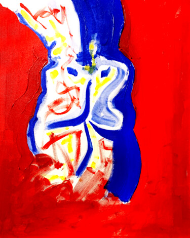 Картина под названием "Bright shapes" - Anna Gaikovich, Подлинное произведение искусства, Акрил Установлен на Деревянная рам…