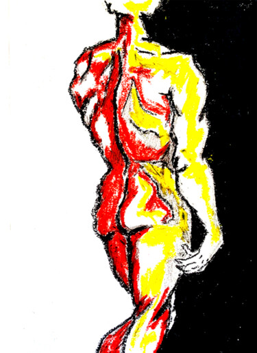 Malerei mit dem Titel "Anatomical structure" von Anna Gaikovich, Original-Kunstwerk, Pastell