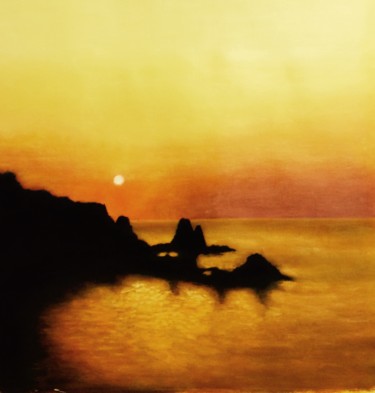 Peinture intitulée "Sunset BV" par Anna Gianotti, Œuvre d'art originale, Huile
