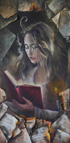Schilderij getiteld "Margaritta" door Anna Gold, Origineel Kunstwerk, Olie