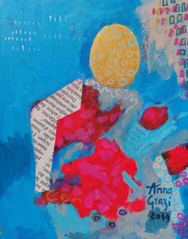 Pintura titulada "La marchande de ros…" por Anna Grazi, Obra de arte original, Acrílico