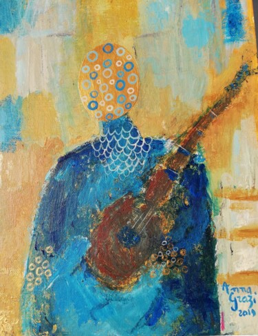 Painting titled "Sérénade pour Dea L…" by Anna Grazi, Original Artwork, Encaustic