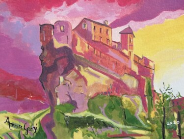 Pintura intitulada "Corti, citadelle ap…" por Anna Grazi, Obras de arte originais, Acrílico