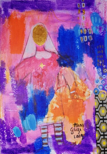 Картина под названием "Diana, la jeune non…" - Anna Grazi, Подлинное произведение искусства, Акрил