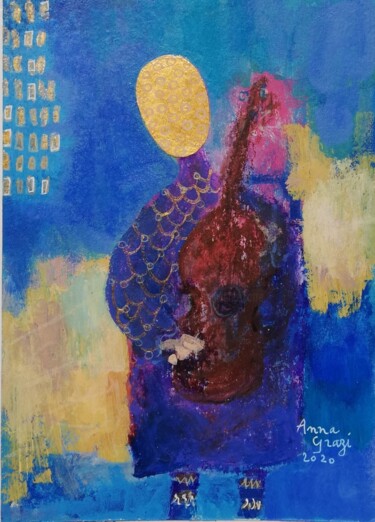 Pintura intitulada "Mélodie d'octobre" por Anna Grazi, Obras de arte originais, Acrílico
