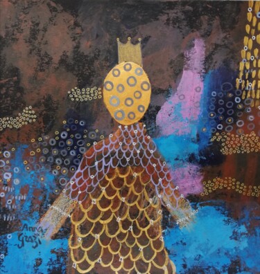 Картина под названием "Jeune prince après…" - Anna Grazi, Подлинное произведение искусства, Акрил