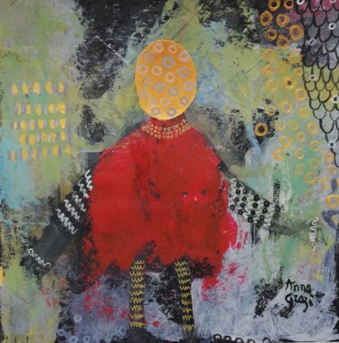 Malerei mit dem Titel "Sous la pluie de dé…" von Anna Grazi, Original-Kunstwerk, Acryl
