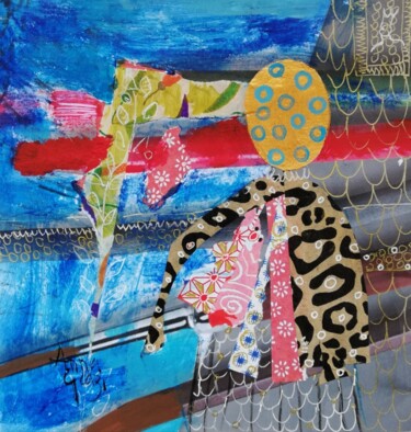 Peinture intitulée "La fille du tapissi…" par Anna Grazi, Œuvre d'art originale, Acrylique