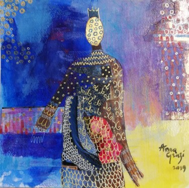 Картина под названием "Le prince élégant" - Anna Grazi, Подлинное произведение искусства, Акрил
