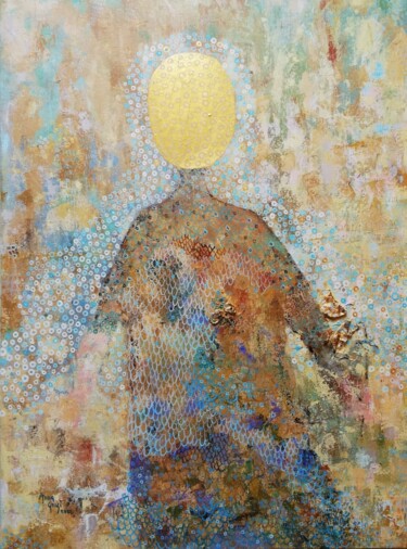 Malerei mit dem Titel "La demoiselle sous…" von Anna Grazi, Original-Kunstwerk, Acryl