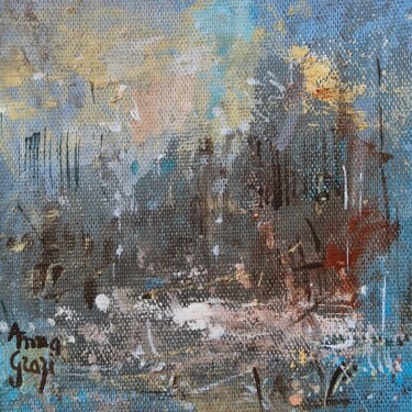 Peinture intitulée "Matin de brume" par Anna Grazi, Œuvre d'art originale, Acrylique