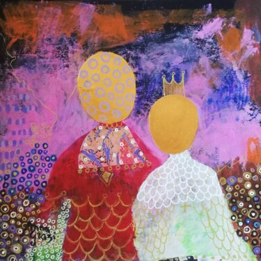 Painting titled "Noces secrètes" by Anna Grazi, Original Artwork, Acrylic