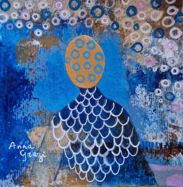 Peinture intitulée "Le chevrier rêveur" par Anna Grazi, Œuvre d'art originale, Acrylique