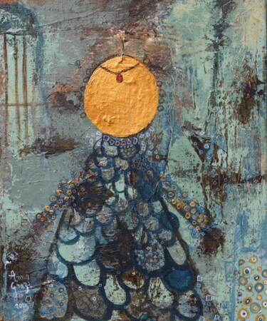 Peinture intitulée "Soir de pluie" par Anna Grazi, Œuvre d'art originale, Acrylique